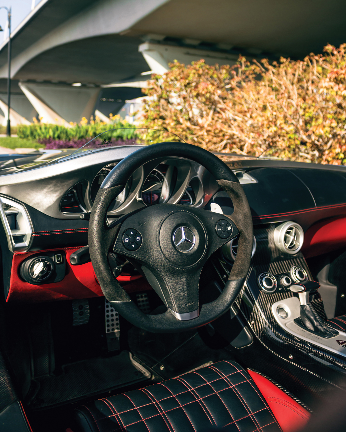 Interior of 2009 Mercedes-Benz SLR McLaren Stirling Moss offered at RM Sotheby’s Villa Erba live auction 2019